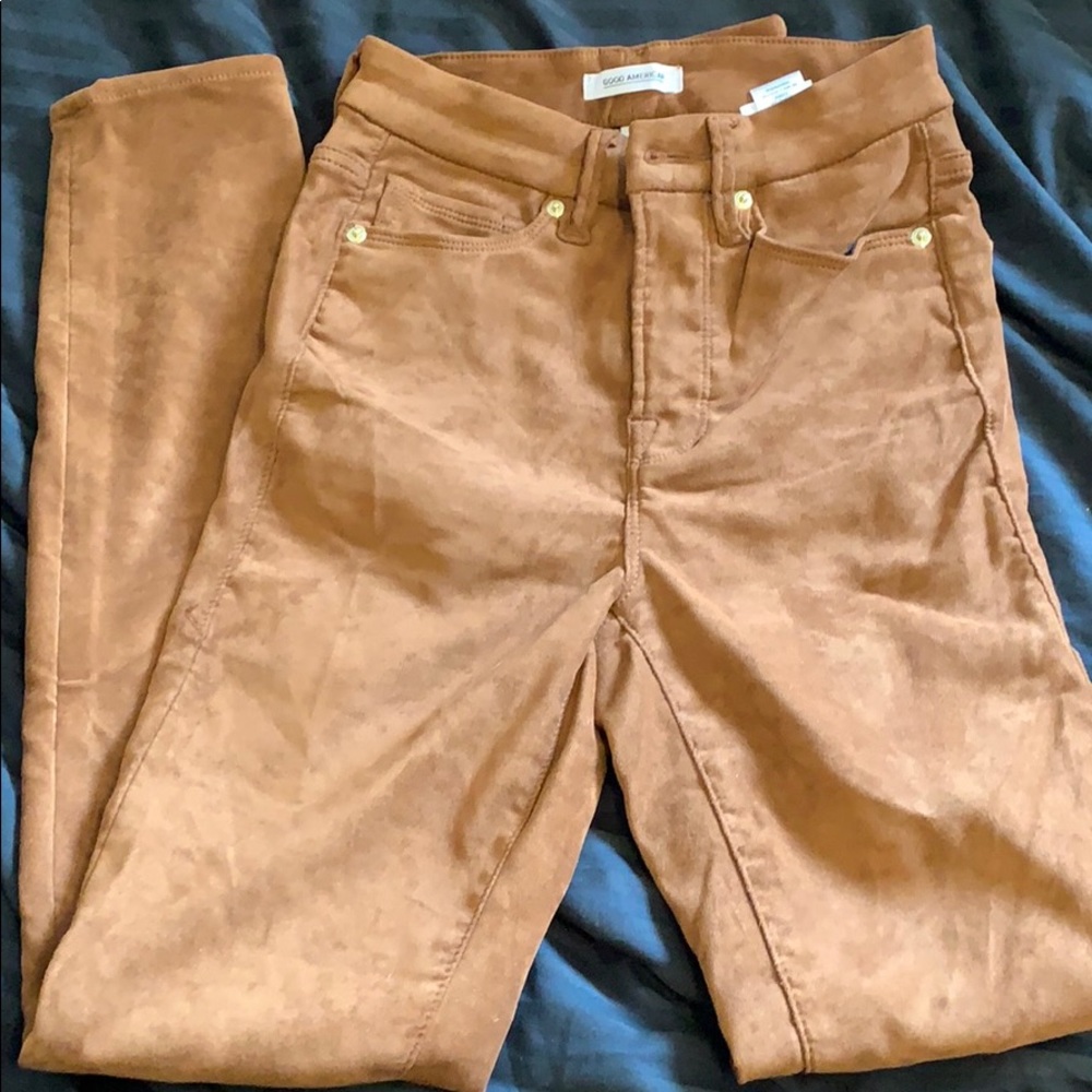 Good American Suede Look Pants